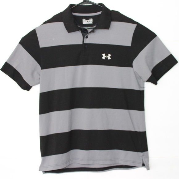 Under Armour Other - Under Armour Large Heat Gear Stripped Polo